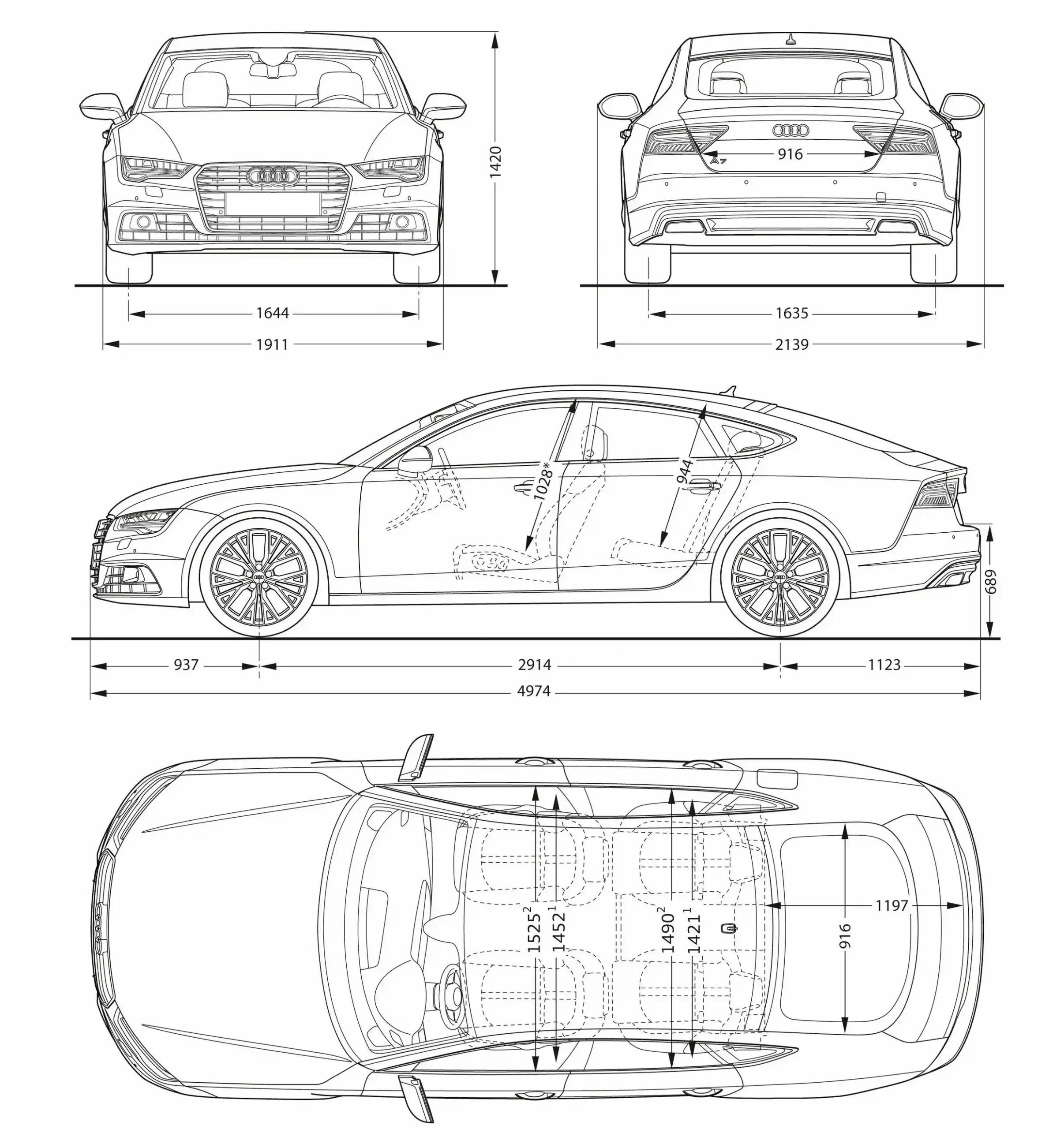 Rozmery AUDI A7