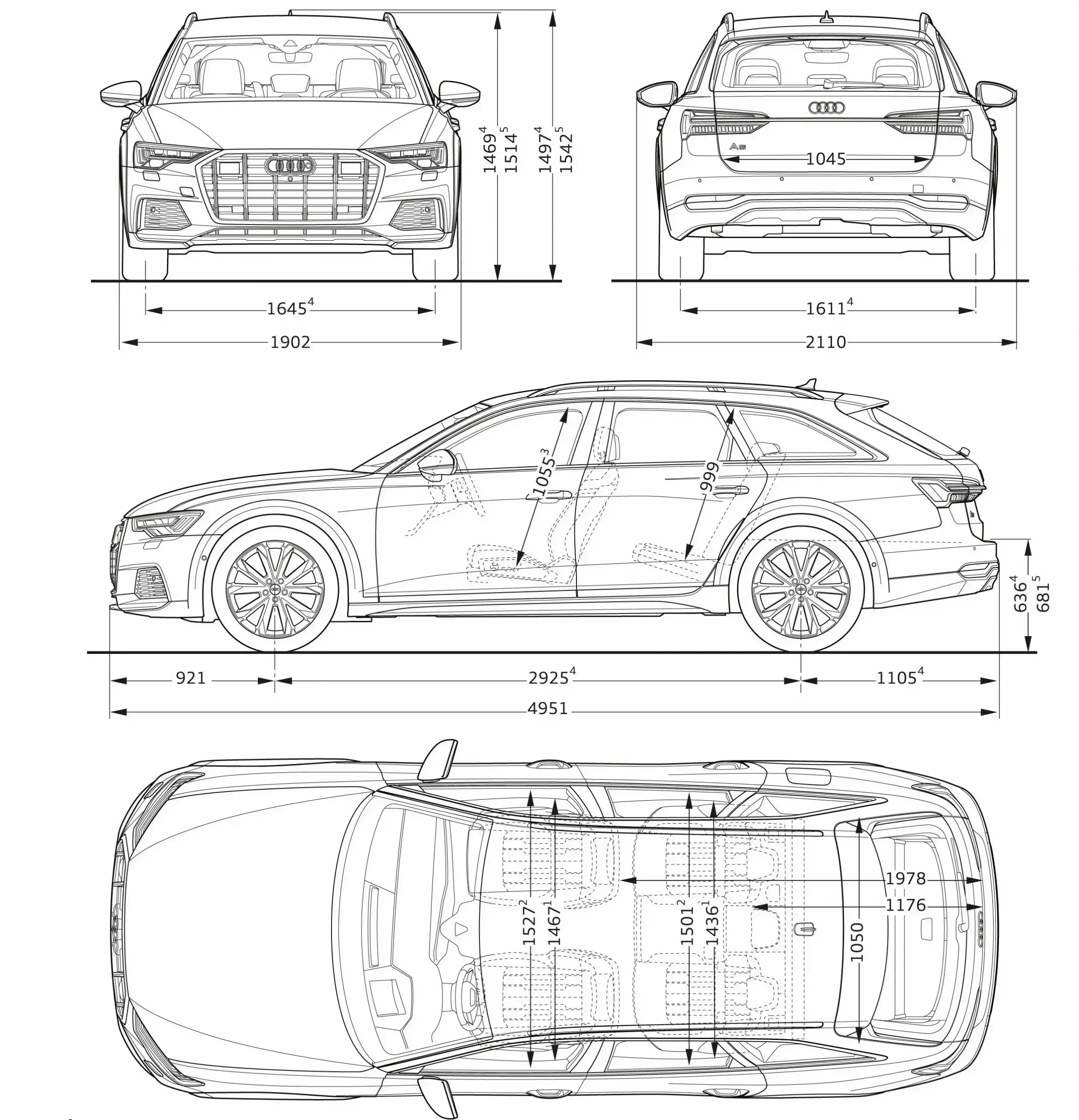 Rozmery Audi A6 Allroad