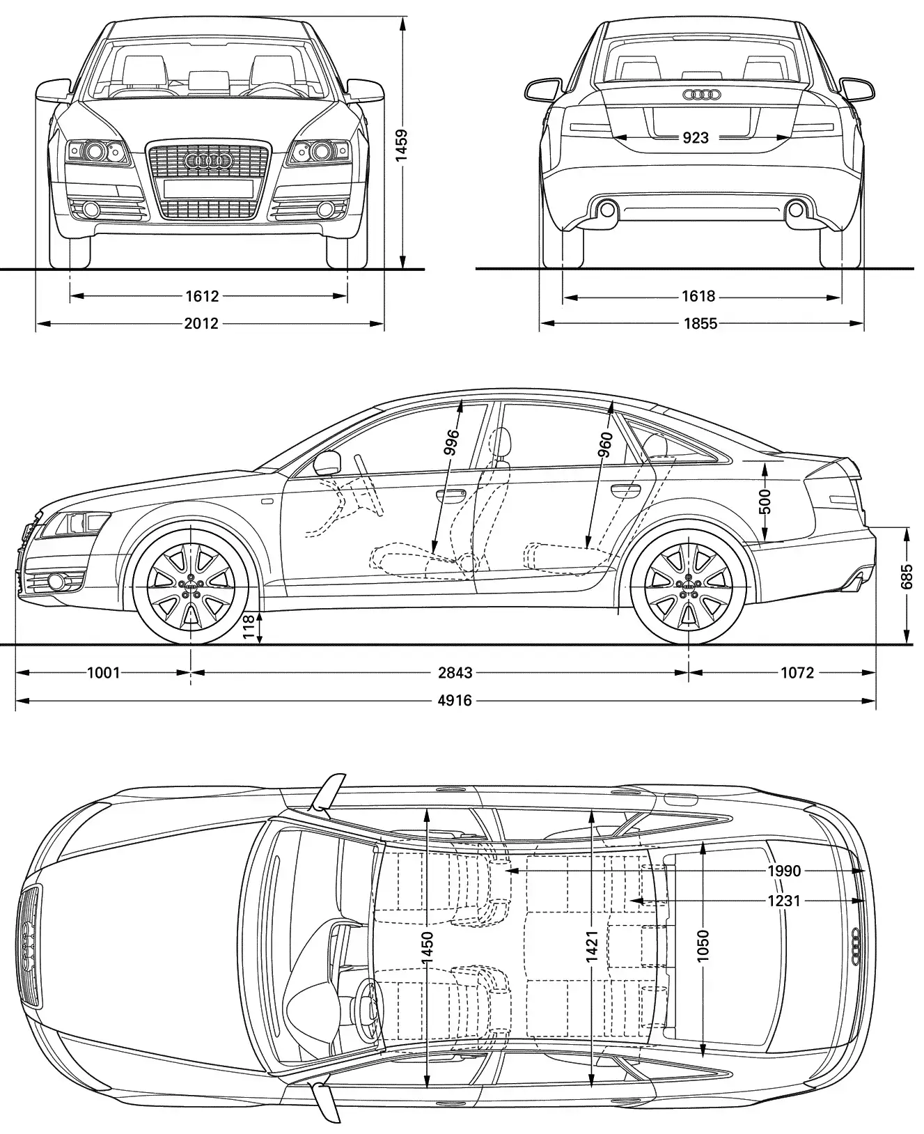 Rozmery Audi A6