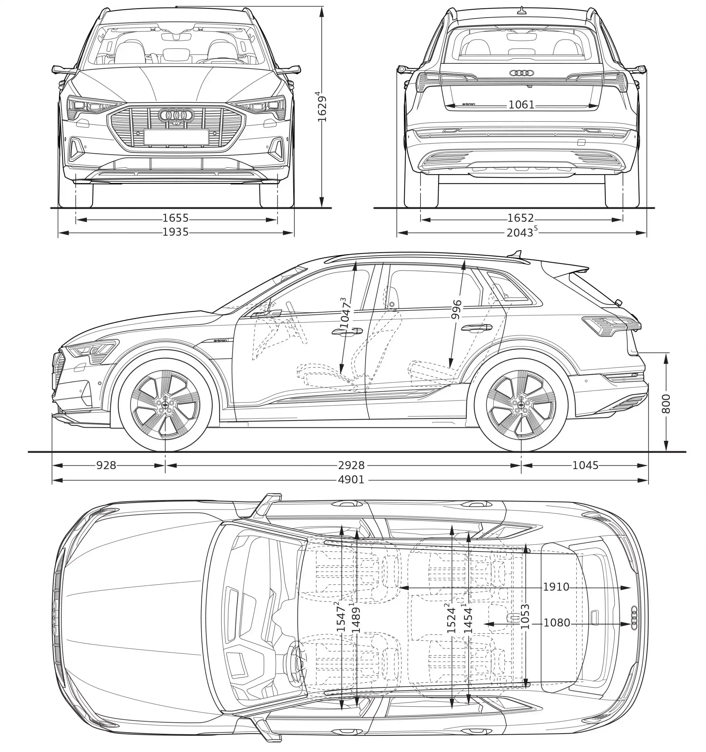 Rozmery Audi Q6 E-Tron