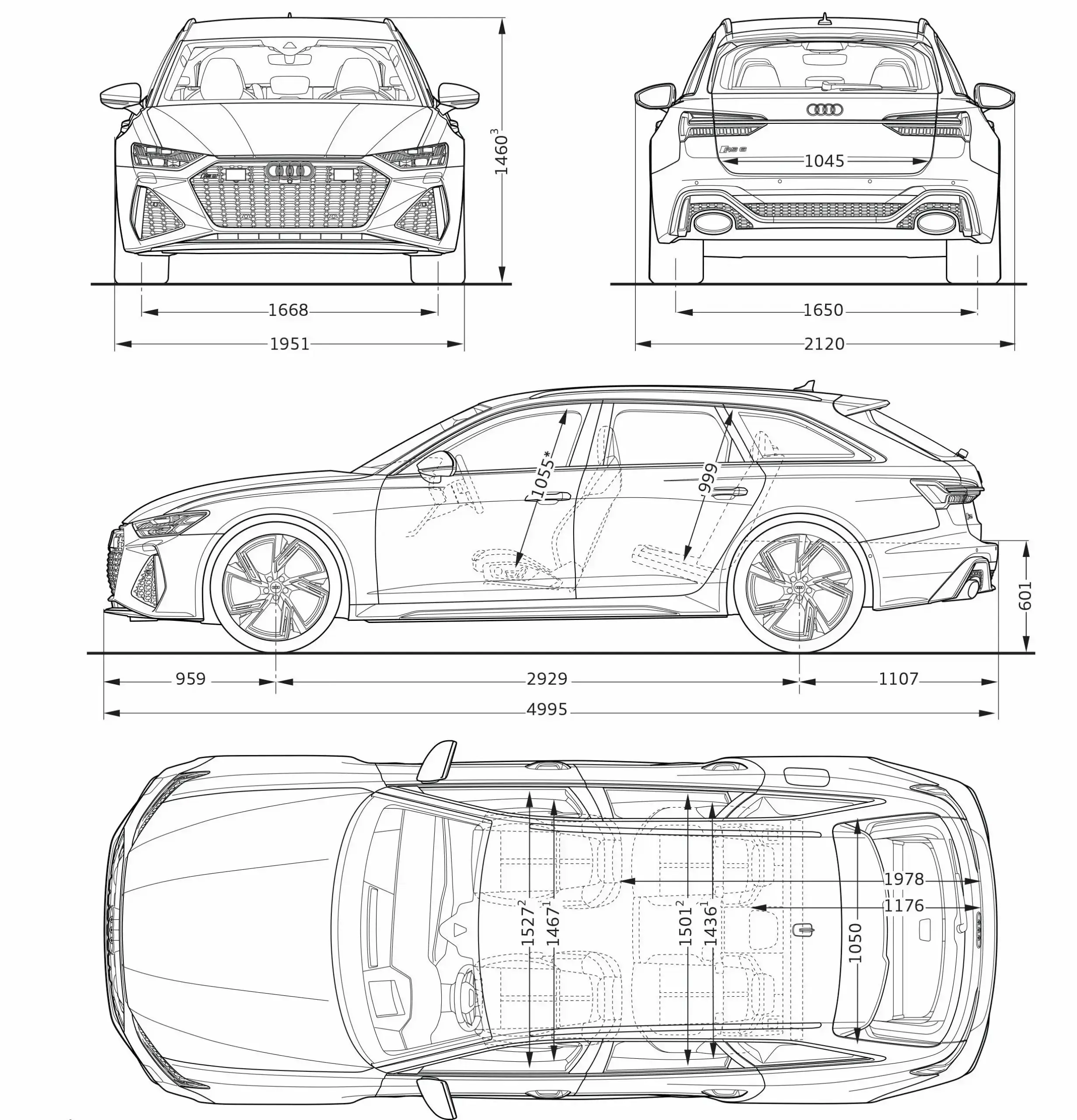 Rozmery Audi RS6