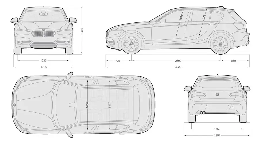 Rozmery BMW 1