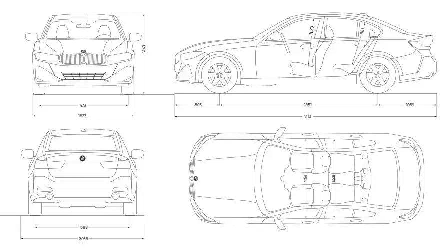 Rozmery BMW 3