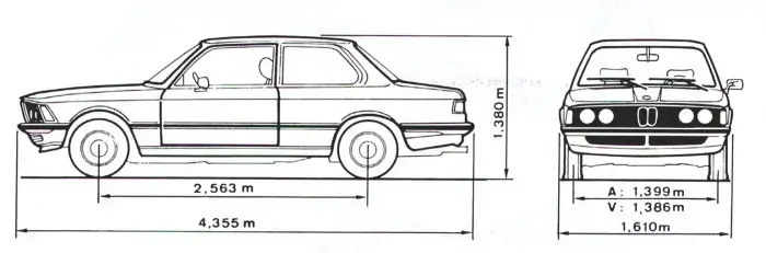 Rozmery BMW E21