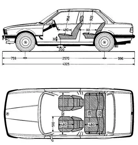 Rozmery BMW E30