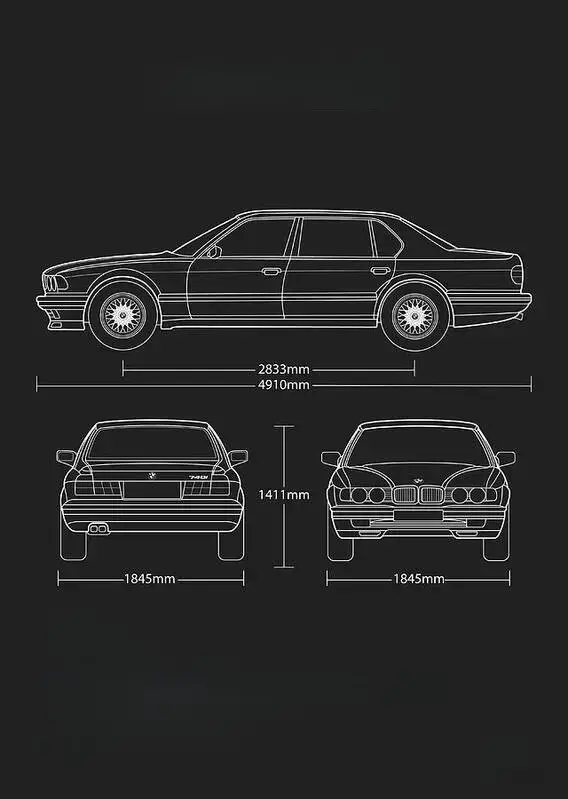 Rozmery BMW E32