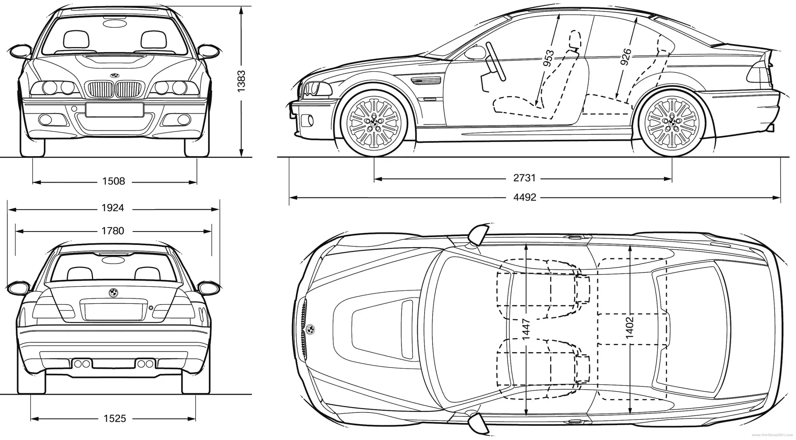 Rozmery BMW E36