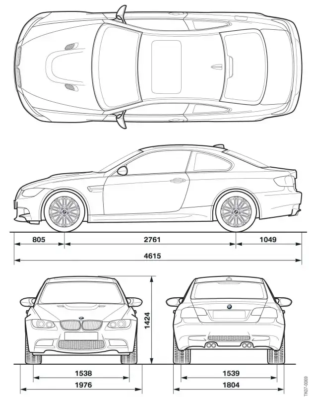 Rozmery BMW E92