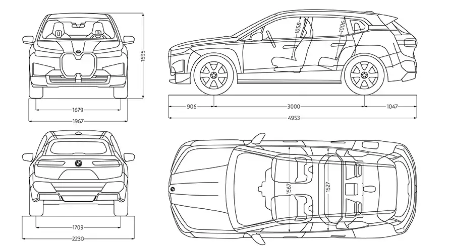 Rozmery BMW IX2