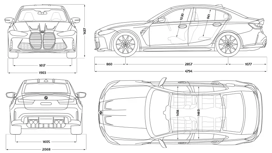 Rozmery BMW M3