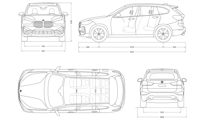 Rozmery BMW X1 F48