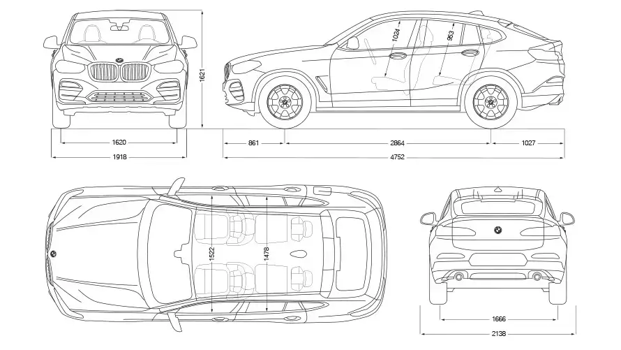 Rozmery BMW X4