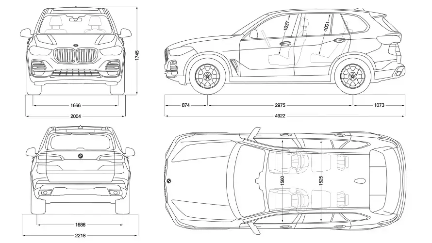 Rozmery BMW X5 G05