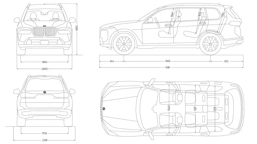 Rozmery BMW X7