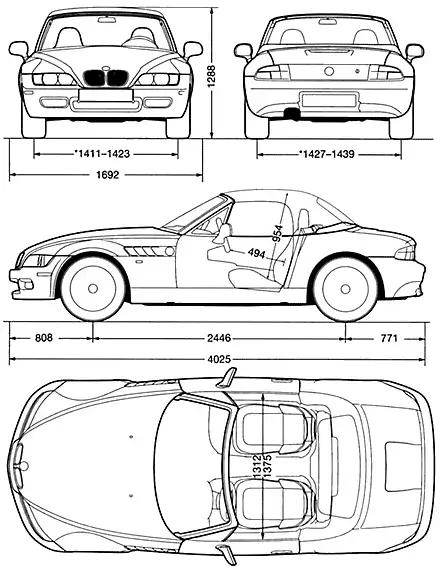 Rozmery-BMW-Z3