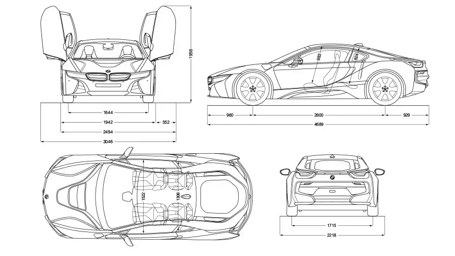 Rozmery BMW i8