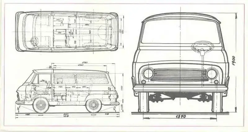 Rozmery Škoda 1203