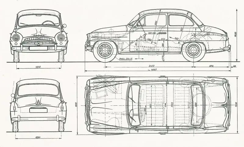 Rozmery Škoda Spartak 440