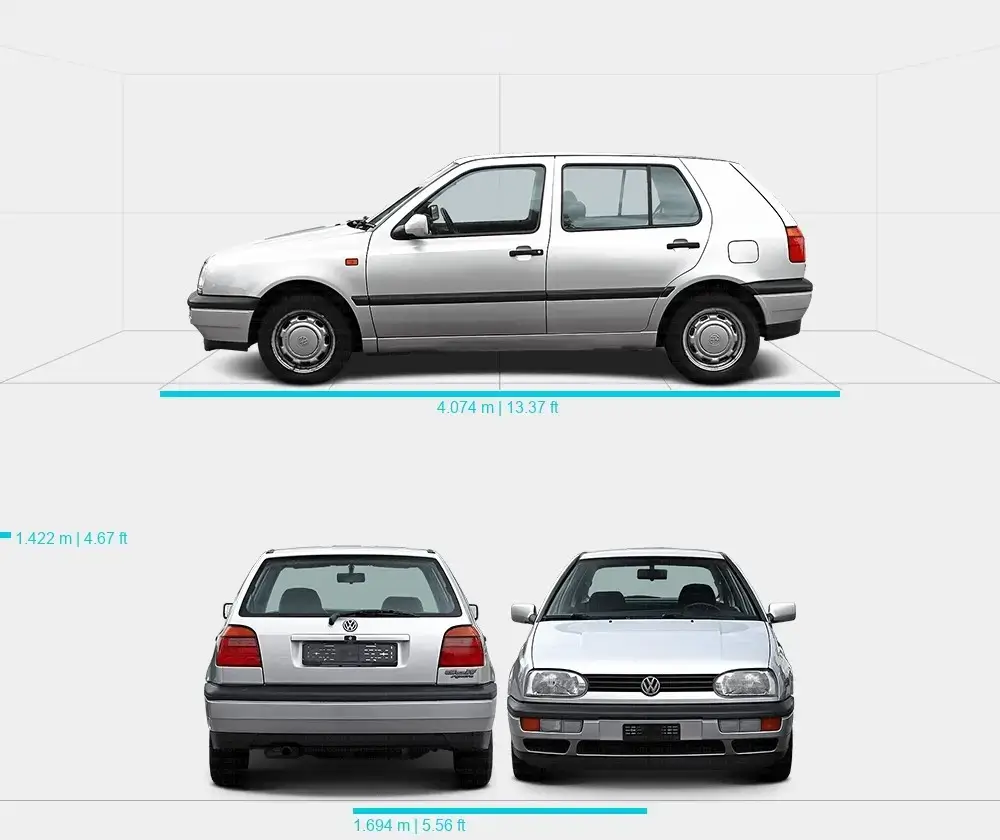 Rozmery Volkswagen Golf 3