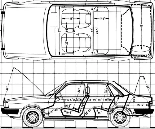 Rozmery Audi 80