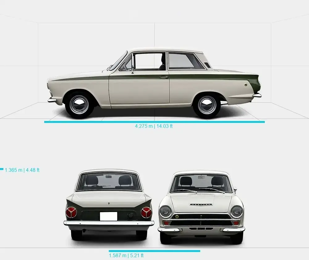 Rozmery Ford Cortina