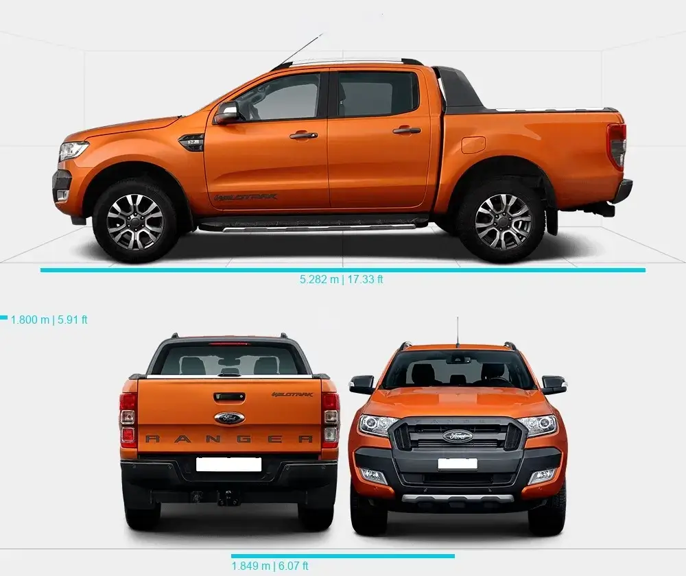 Rozmery Ford Ranger