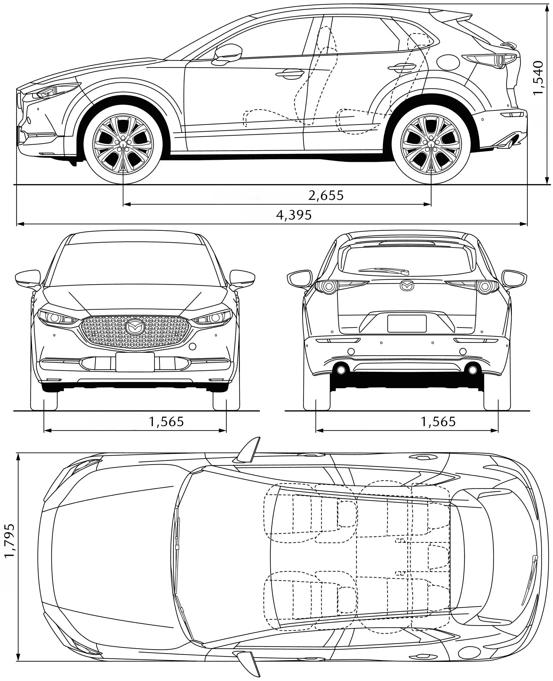 Rozmery Mazda CX-30