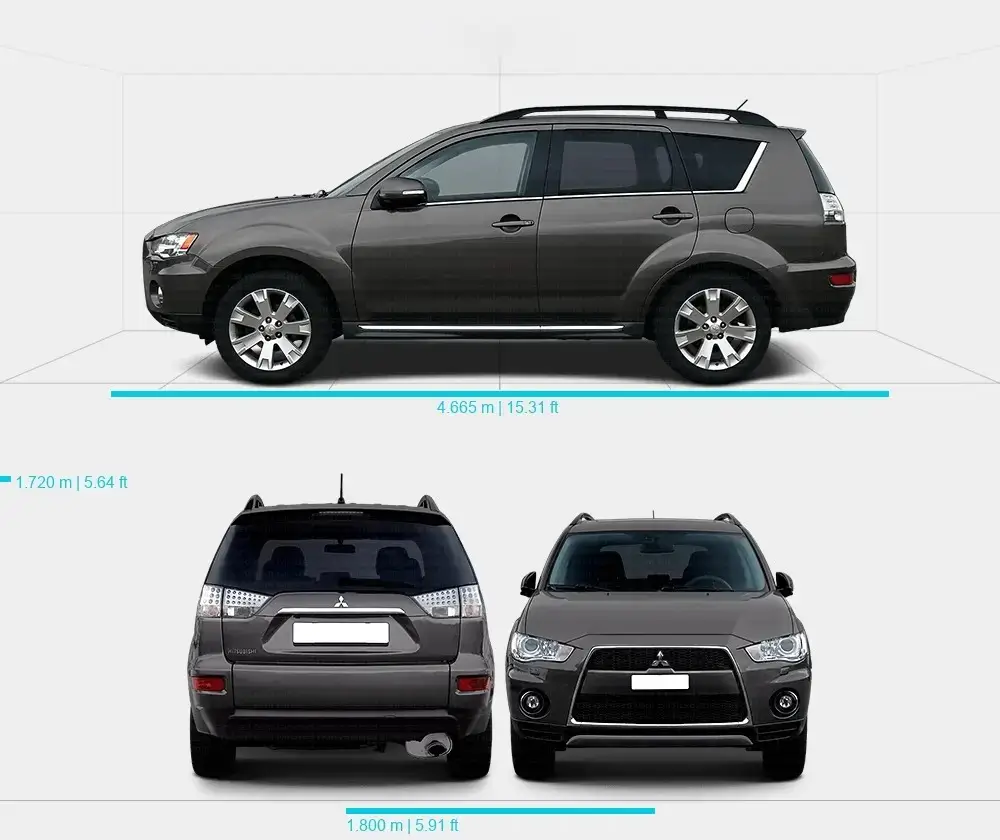 Rozmery Mitsubishi Outlander