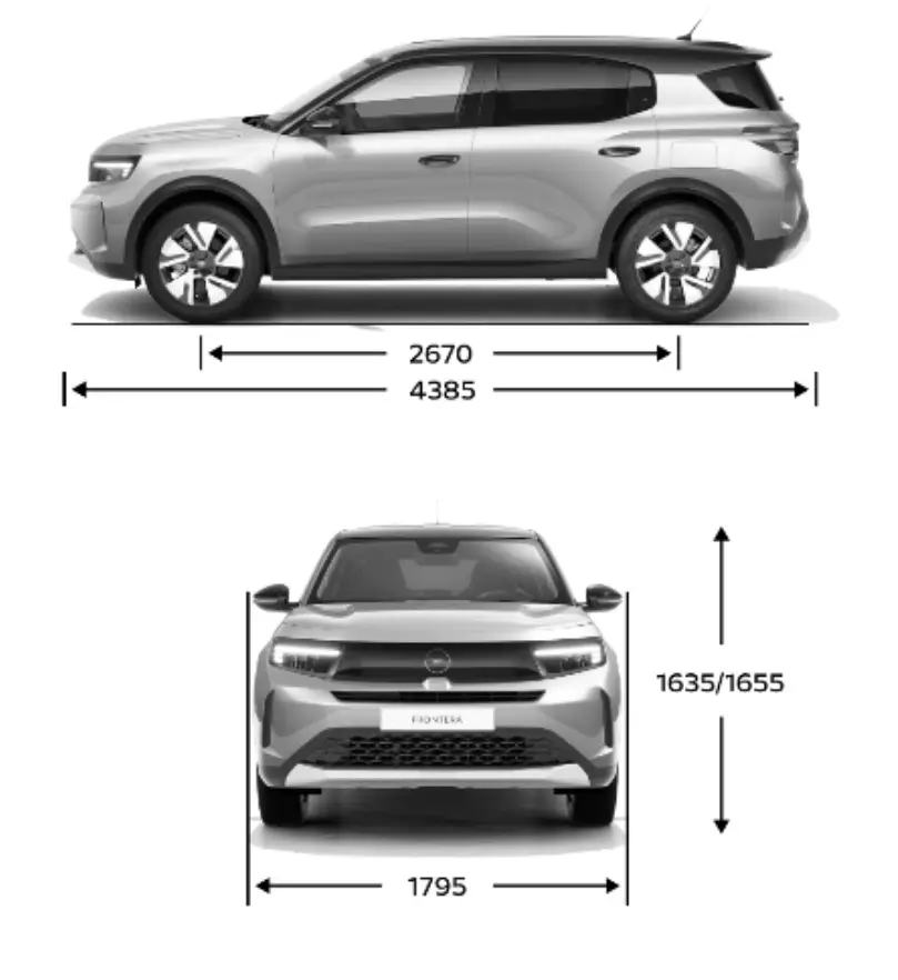 Rozmery Opel Frontera